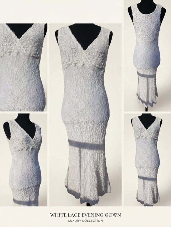 Luxury Runway Elegant Lace Designer Bodycon Wedding Evening Cocktail Sexy Dress - Picture 3 of 3